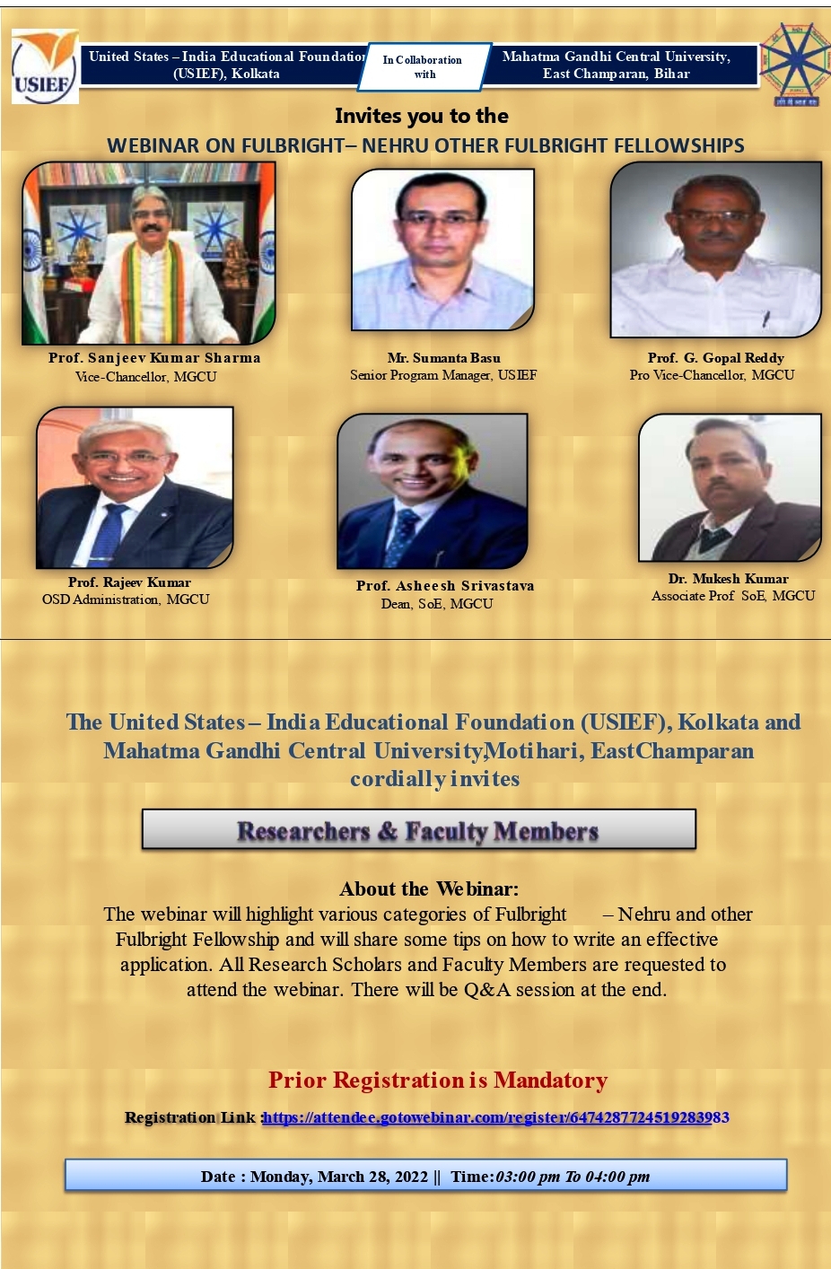 Webinar on Fulbright-Nehru Other Fulbright Fellowships 